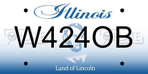 W424OB Illinois License Plate