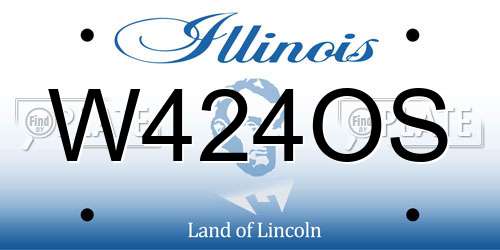 W424OS Illinois License Plate
