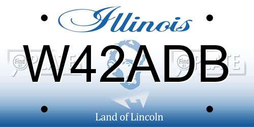 W42ADB Illinois License Plate