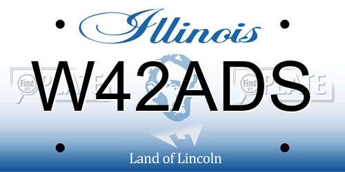 W42ADS Illinois License Plate