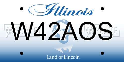 W42AOS Illinois License Plate