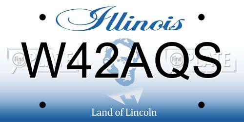 W42AQS Illinois License Plate