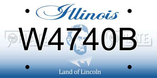 W4740B Illinois License Plate
