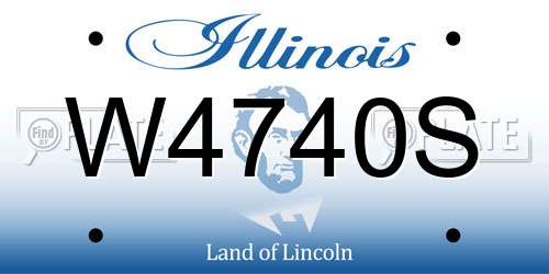 W4740S Illinois License Plate