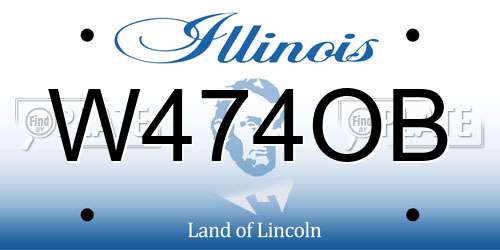 W474OB Illinois License Plate