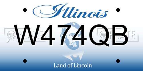 W474QB Illinois License Plate