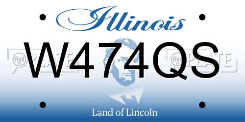 W474QS Illinois License Plate