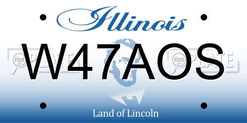 W47AOS Illinois License Plate