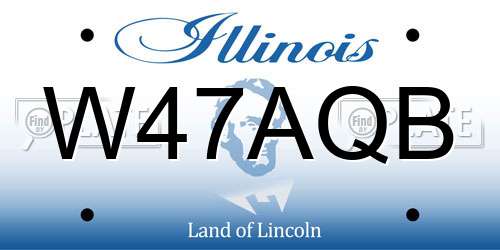 W47AQB Illinois License Plate