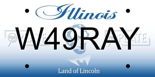 W49RAY Illinois License Plate