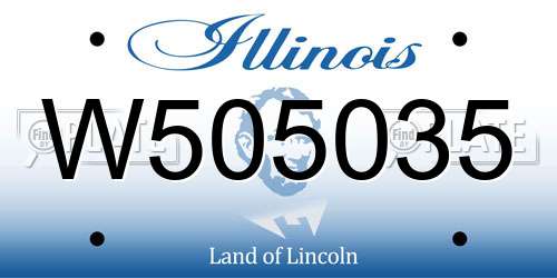 W505035 Illinois License Plate