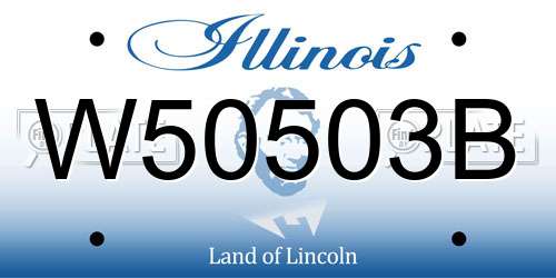 W50503B Illinois License Plate