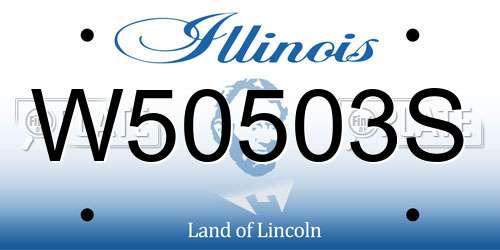 W50503S Illinois License Plate