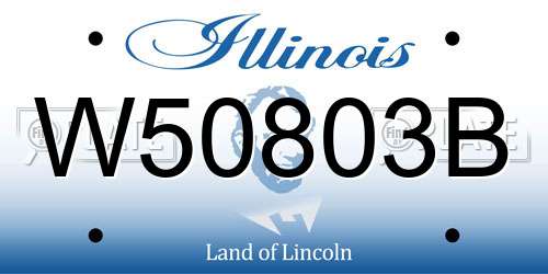 W50803B Illinois License Plate