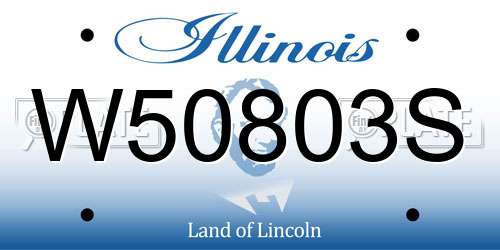 W50803S Illinois License Plate