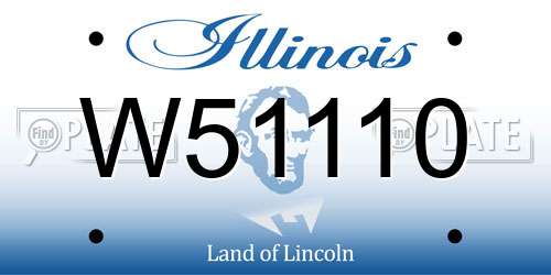 W51110 Illinois License Plate
