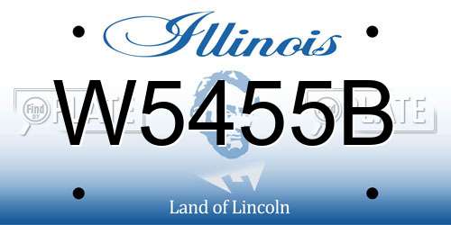 W5455B Illinois License Plate