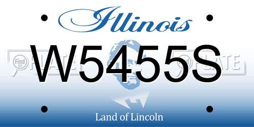 W5455S Illinois License Plate