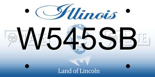 W545SB Illinois License Plate