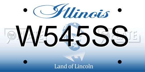W545SS Illinois License Plate