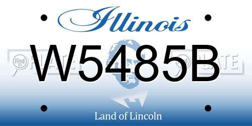 W5485B Illinois License Plate