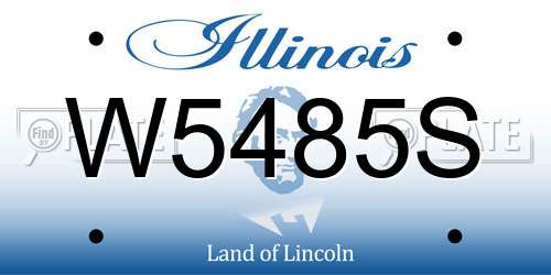 W5485S Illinois License Plate