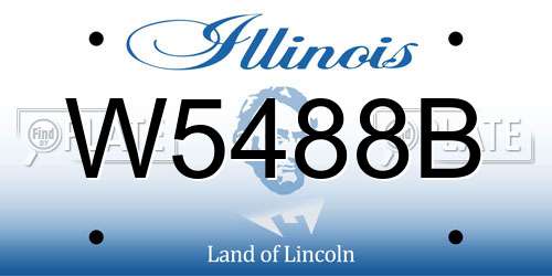 W5488B Illinois License Plate