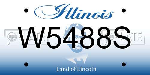 W5488S Illinois License Plate