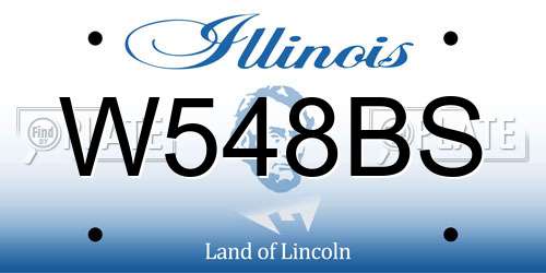 W548BS Illinois License Plate