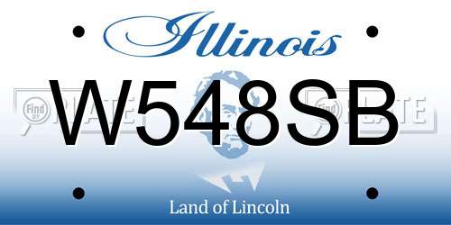 W548SB Illinois License Plate