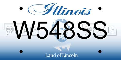 W548SS Illinois License Plate