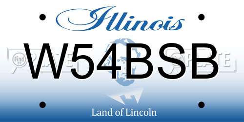 W54BSB Illinois License Plate