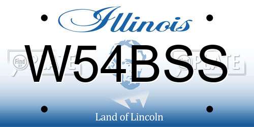W54BSS Illinois License Plate