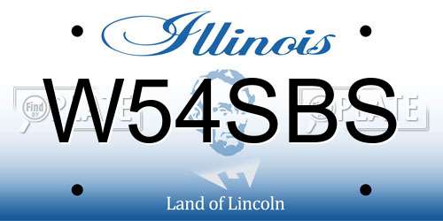 W54SBS Illinois License Plate