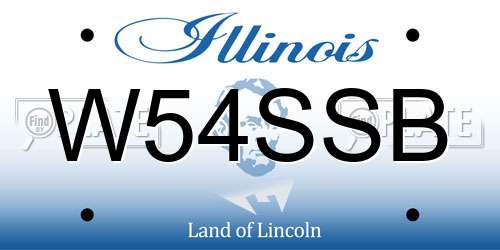 W54SSB Illinois License Plate