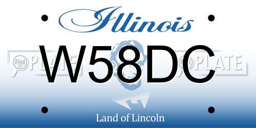 W58DC Illinois License Plate