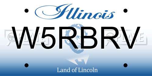 W5RBRV Illinois License Plate