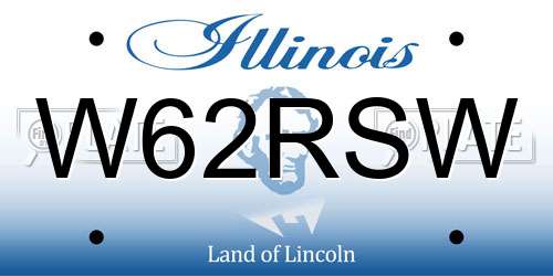 W62RSW Illinois License Plate