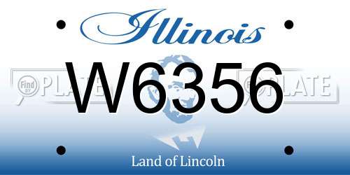 W6356 Illinois License Plate