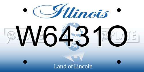 W6431O Illinois License Plate
