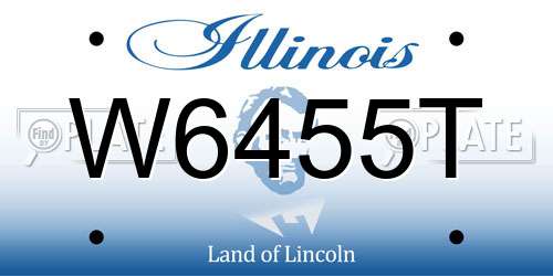 W6455T Illinois License Plate