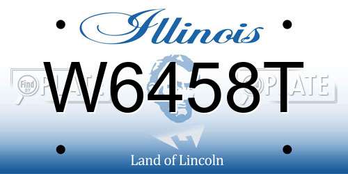 W6458T Illinois License Plate