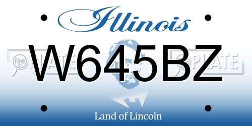 W645BZ Illinois License Plate