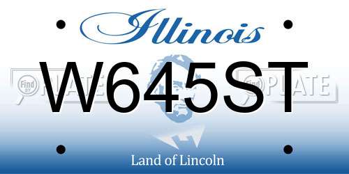 W645ST Illinois License Plate