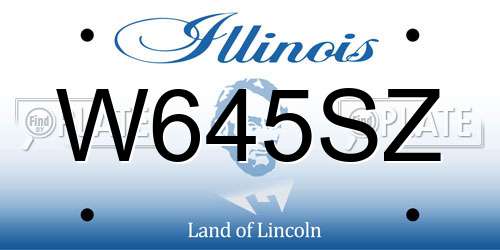 W645SZ Illinois License Plate