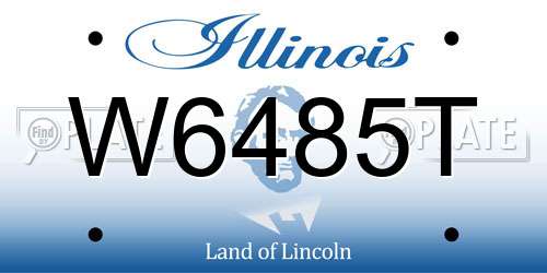 W6485T Illinois License Plate