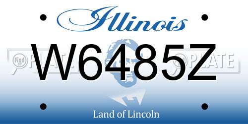 W6485Z Illinois License Plate