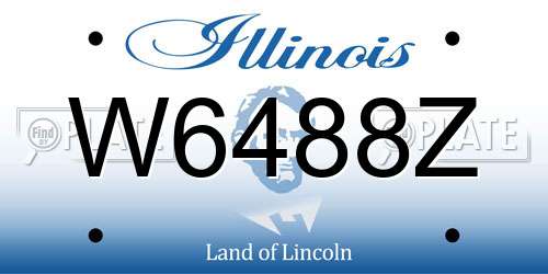 W6488Z Illinois License Plate