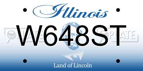 W648ST Illinois License Plate