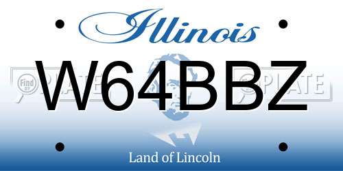 W64BBZ Illinois License Plate